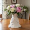 Flower Arrangement Elegant Dress Vase Twisted Design Decorative Vase  Office Tabletop Ornaments