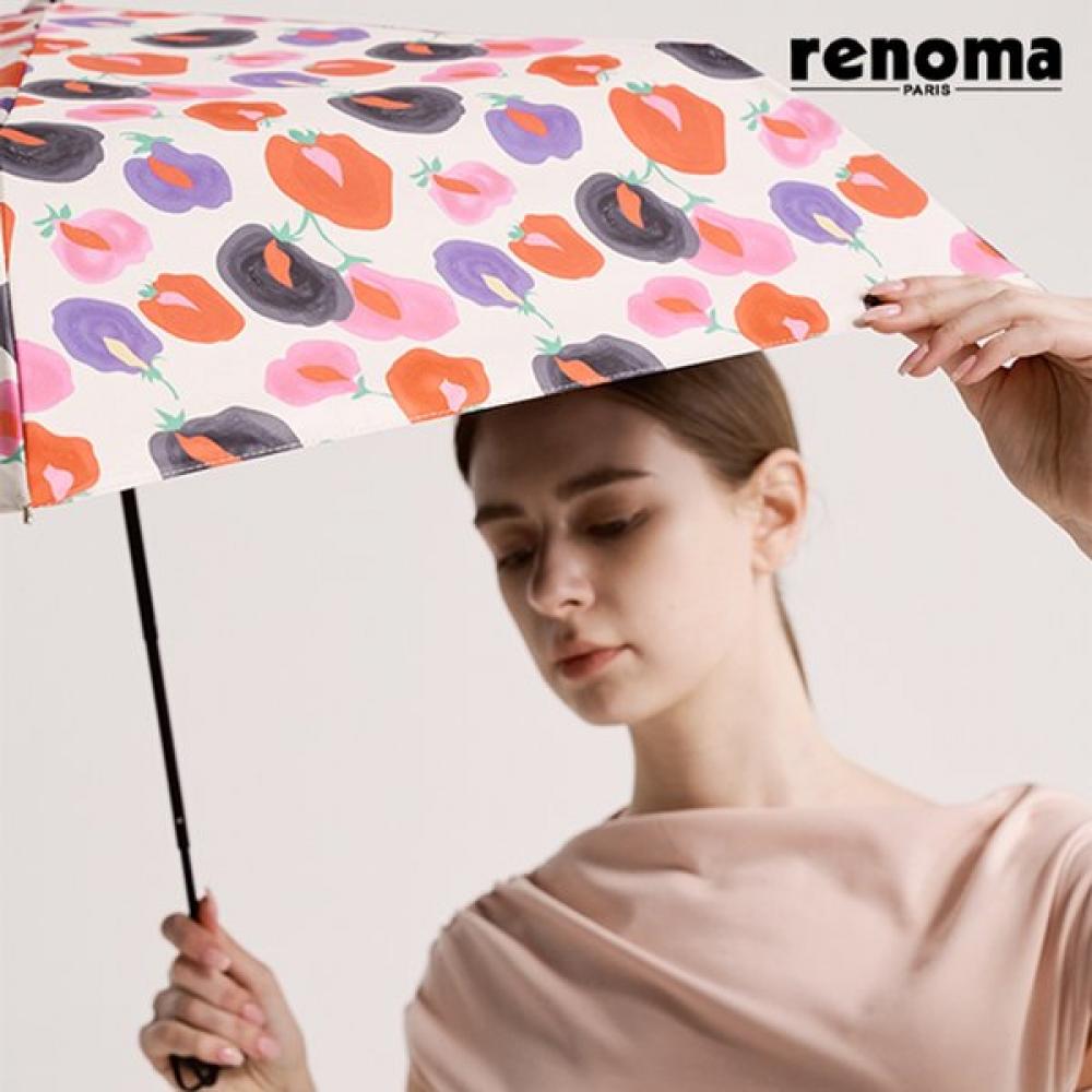Renoma Uv Protection 99 Block Light Windproof Lightweight Slim 3 Fold Manual Um Red