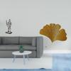 Vintage Knight Figure Sculpture And Wrought Iron Ginkgo Leaves Abstract Wall Decor for Entryway