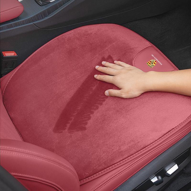 Polštářek na autosedačku Opěrka zad Luxusní semišová ventilační podložka Pro Porsche Cayenne Panamera Macan 911 718 Taycan Boxster Cayman 918