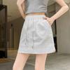 Casual Tooling Skirt Women's Summer Spice Girls Short Skirt High Waist Elastic Drawstring Skinny Meat Cover Skirt Hip Wrap Skirt