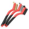 3pc Double-Headed Cleaning Brush Set: Stainless Steel & Copper Wire for Rust Removal, Antique Cleaning, and Crevice Detailing.