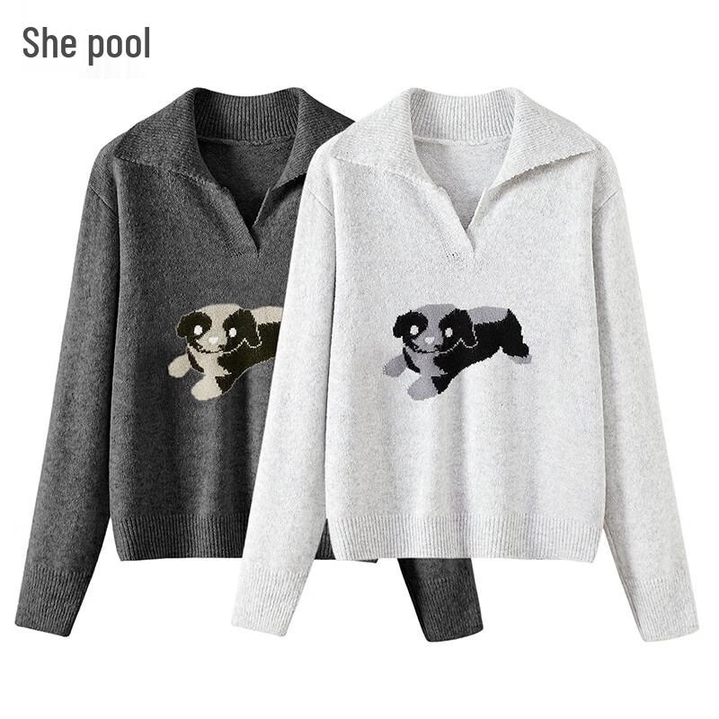 

Мультяшный пуловер вязаный свитер One Size