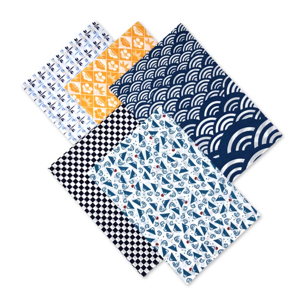 cankeri Tenugui hand Small Popular design A (Japanese towel) - pattern, 5-piece set, - (Fray-resistant finish)