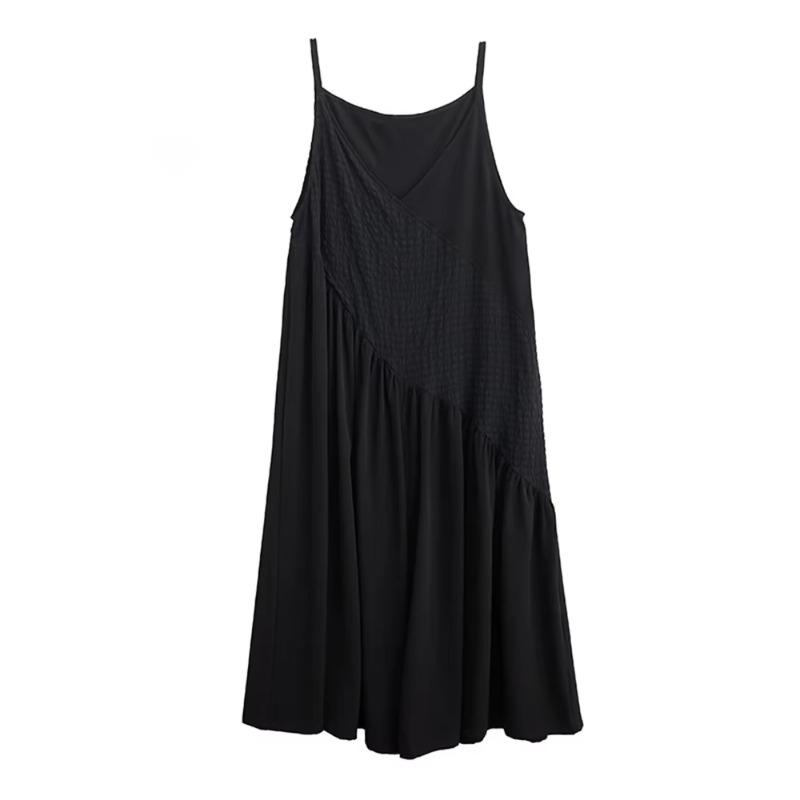 

XITAO Irregular V-neck Loose Jumpsuits HQQ2498 One Size чёрный