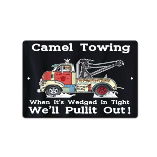 Towing When Its Wedged In We Will Pull It Out  Metal Wall Garage SignAluminum 20x30cm（7.8x11.8inch）