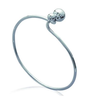 [M7303] - Silver 'Marbles' Silver Bracelet - Pattern 20x10 Mm