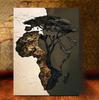 Decorative Canvas Wall Art with Pine Wood Frame for Living Room
