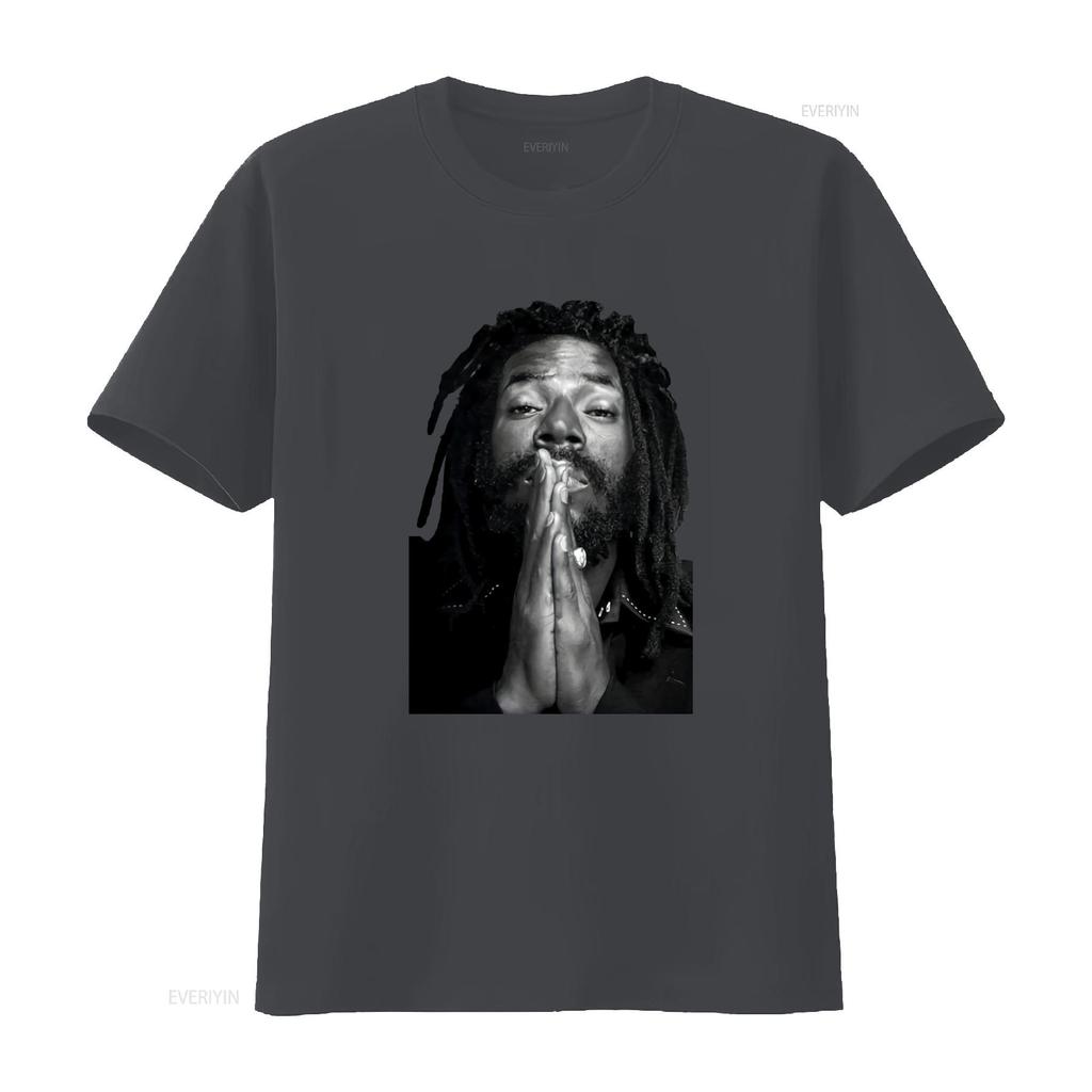 Streetwear Black White Praying Dreadlocks Rasta Unisex Portrait Print Casual T Shirt vintage Washed Comfortable Slightly Stylish