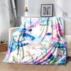 1PC Pink Axolotl with Flowers Print Adult Children Warm Blankets Home Travel Car Soft and Comfortable Suitable for All Seasons