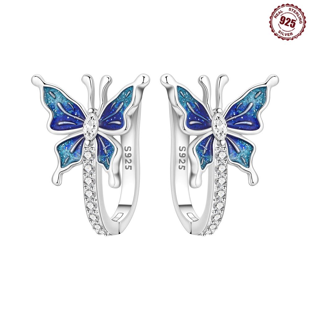 925 Sterling Kupfer kreative rosa Kronen Ohrringe, elegante und schlichte Ohrringe, Zirkon gefertigt für den täglichen Gebrauch und zur Präsentation