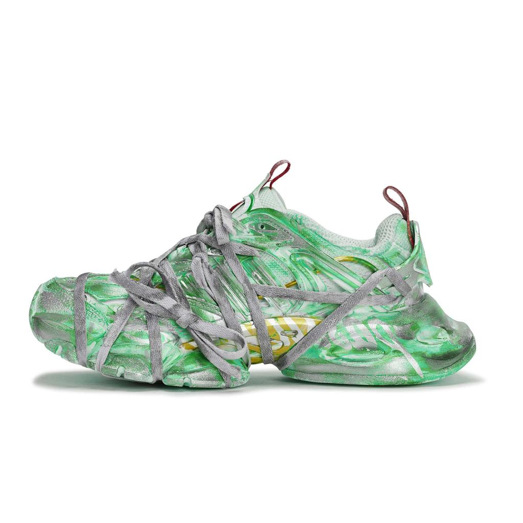 adidas XLG RUNNER DELUXE Antiscivolo Resistenti all'Abrasione Basse Scarpe da Corsa Unisex Verde Polveroso Argento JQ2973(Team80-S-BOX)