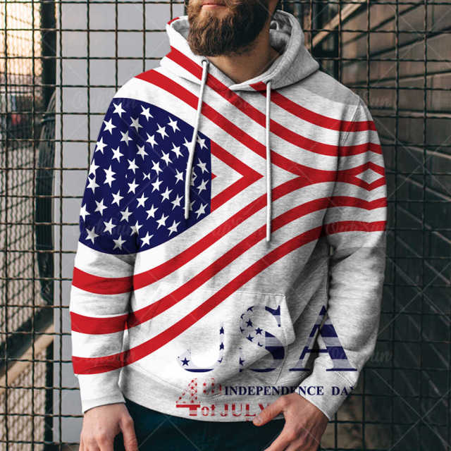 Moda Bandera Americana Stars Stripes Gráfico 3d Impreso Hombre 'S Sudaderas  sudaderas Primavera Otoño Manga Larga Jersey Hombre Ropa comprar a buen  precio — entrega gratuita, reseñas reales con fotos — Joom