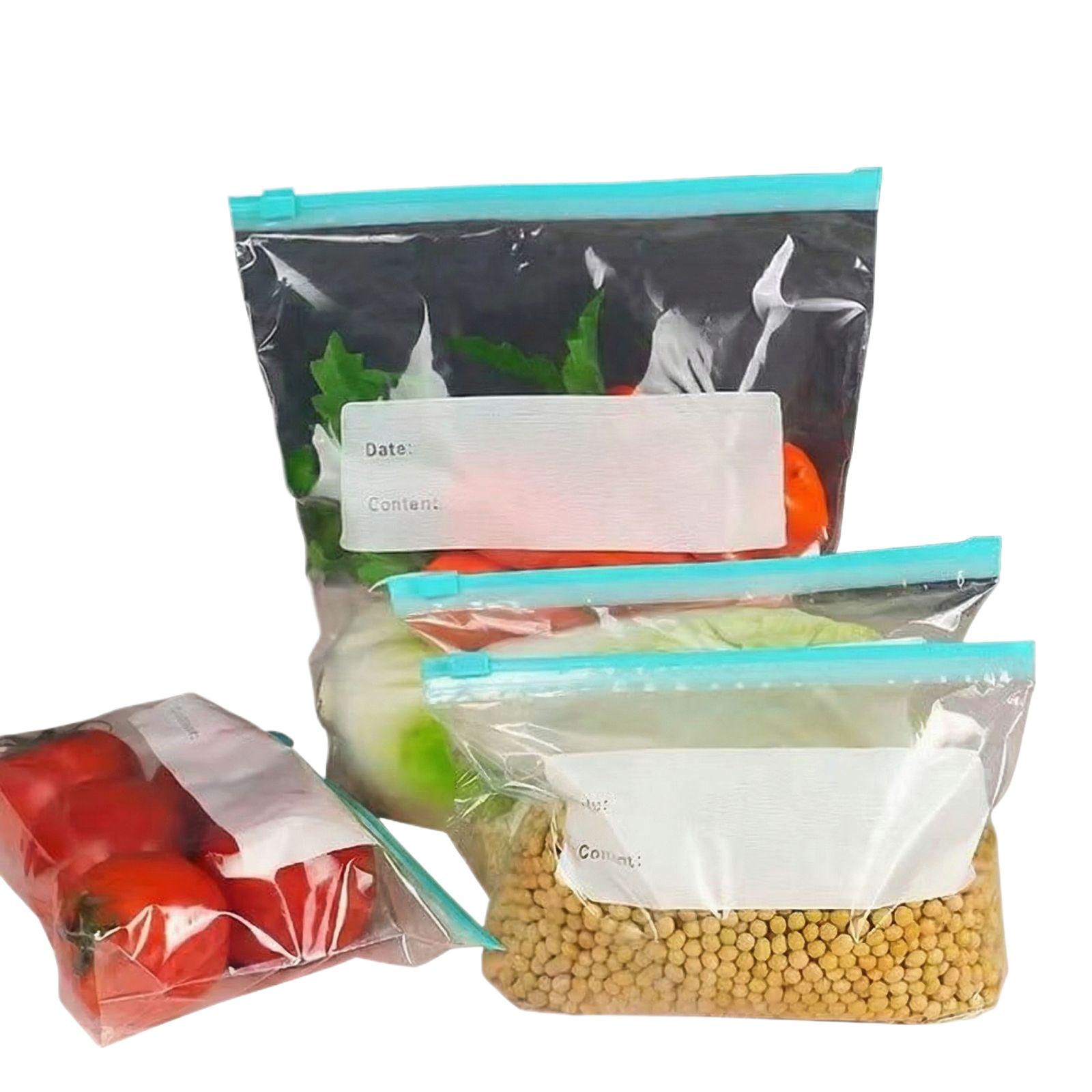 Zip Lock Food Storage Bags Thickened Reusable Sealing Bags for Kitchen Fridge