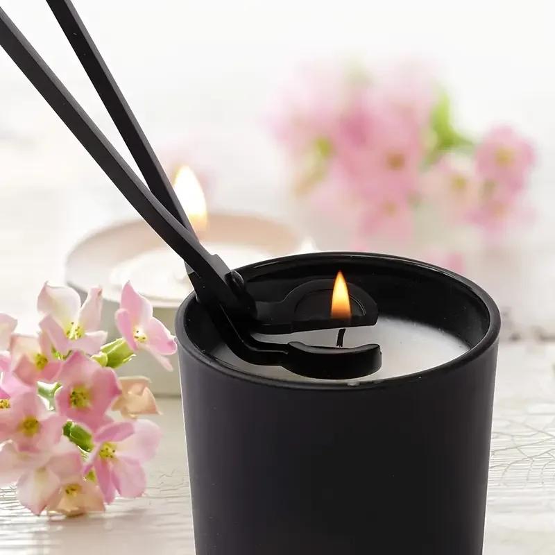 Top Quality Black Candle Tool Set, Wick Cutter Wick Extinguisher Hook + Candle Cover with Complete Set, Stainless Steel Material