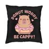 Capybara Yuzu Onzen Bath Pattern Square Pillow Case Home Decorative Cushion Cover Throw Pillow For Car Double-Sided Printing