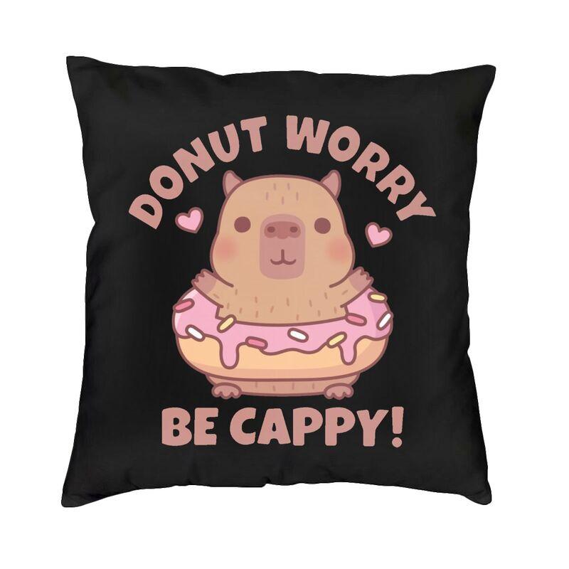 Capybara Yuzu Onzen Bath Pattern Square Pillow Case Home Decorative Cushion Cover Throw Pillow For Car Double-Sided Printing