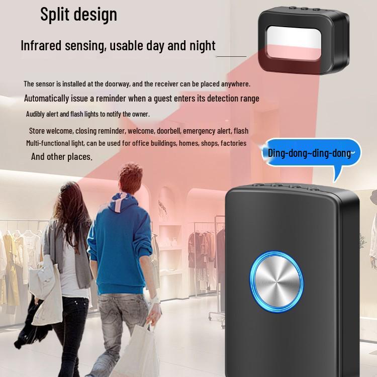 Infrared Wireless Motion Sensor Alarm & Welcome Doorbell