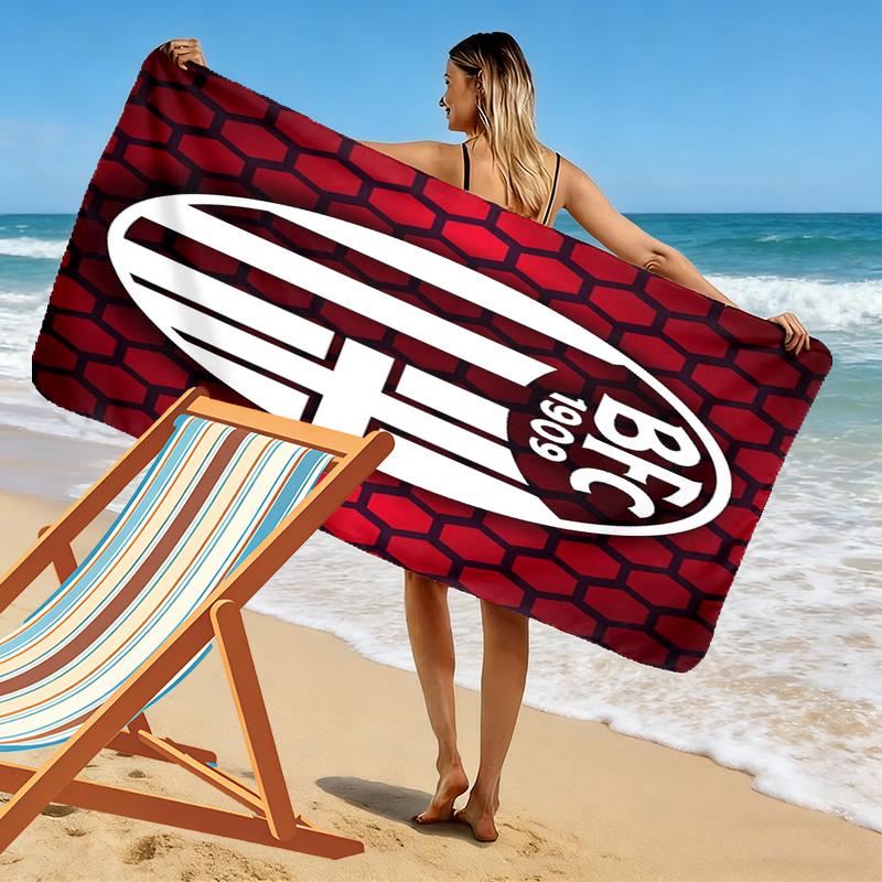 Bologna FC 1909 Strandtuch mit Aufdruck, Großes Weiches Schnelltrocknendes Handtuch für Strand Camping Schwimmen