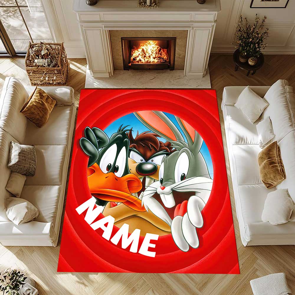 Warner Bros. Películas (7) Personaliza tu alfombra con nombre, cojín para silla de oficina, regalo para dormitorio sala de estar del hogar.