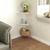 Acrylic   End Table, 3-Tier Corner Side Table, Corner Coffee Table for Living Room, Bedroom, Bathroom Balcony, Rack Storage Shelf