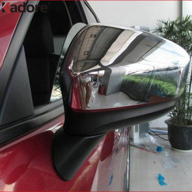 Rearview Mirror Cover Trim For Mazda CX-5 CX5 2012 2013 2014 2015 2016 Chrome Car Side Wing Mirrors Cap Cover Accessories