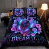 Quilt Cover Set Tmarc Tee Personalized Name Purple Butterfly Bedding Set