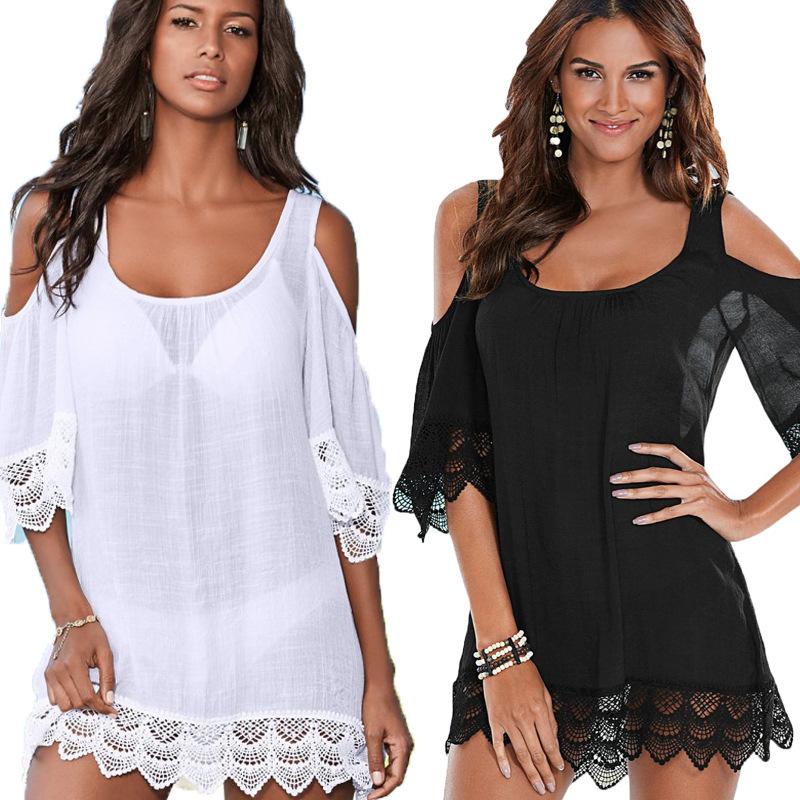 Sexy Women Lace Crochet Bathing Suit Bikini Swimwear Summer Beach Wear Dress Ladies Beachwear