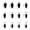 Almond Press On Nails Glossy Fake Nails Stick On Nails In 12 Sizes 24 Pcs French Nails Tips for DIY Nail Art Decorations