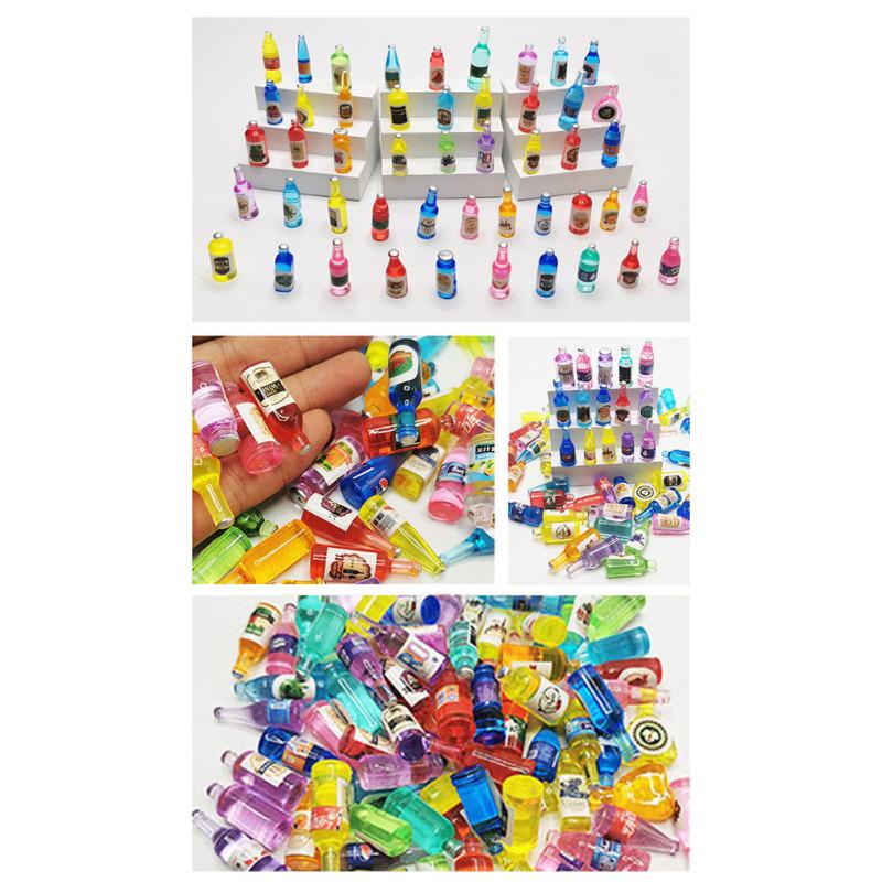 50pcs Simulation Beer Can Miniature Mini Fake Beer Bottles Photo Props For Fairy Garden Pub Bar