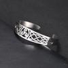 Stainless Steel Nordic Celtic Knot Bracelet Men's Witchcraft Symbol Amulet Bracelet Adjustable Cuff Bracelet Birthday Gift