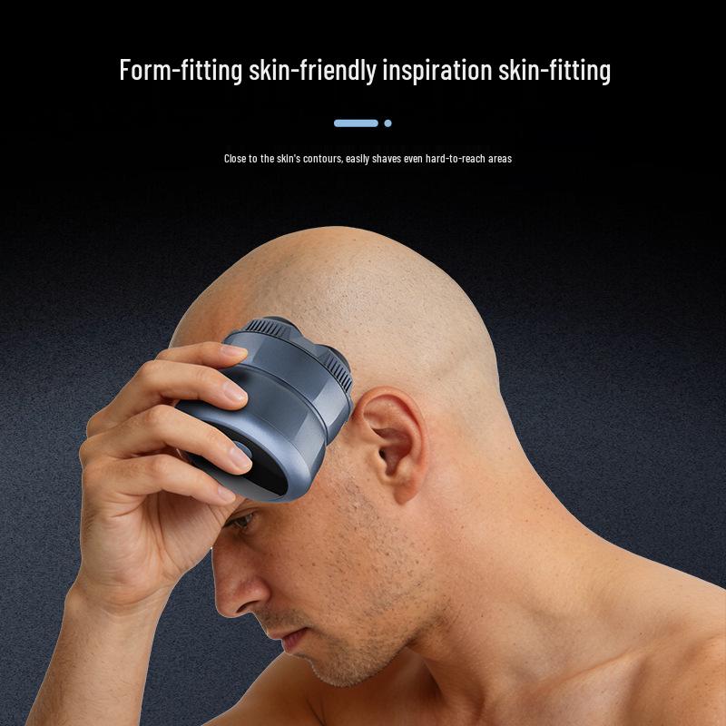 High-Power Washable 6D Bald Head & Beard Trimmer with Magnetic Blades for Men