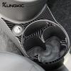 For Fiat 500 2011 2012 2013 2014 2015 Car Real Soft Carbon Fiber Central Control Gear Water Cup Sticker Interior Accessories