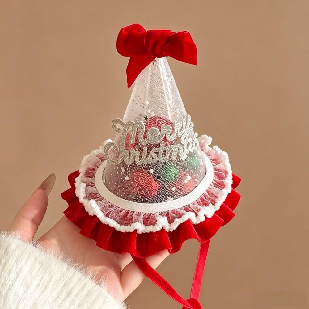 Cute Christmas Hair Clip Cloth Mini Size Santa Hat Barrette Hair Pin Xmas Use