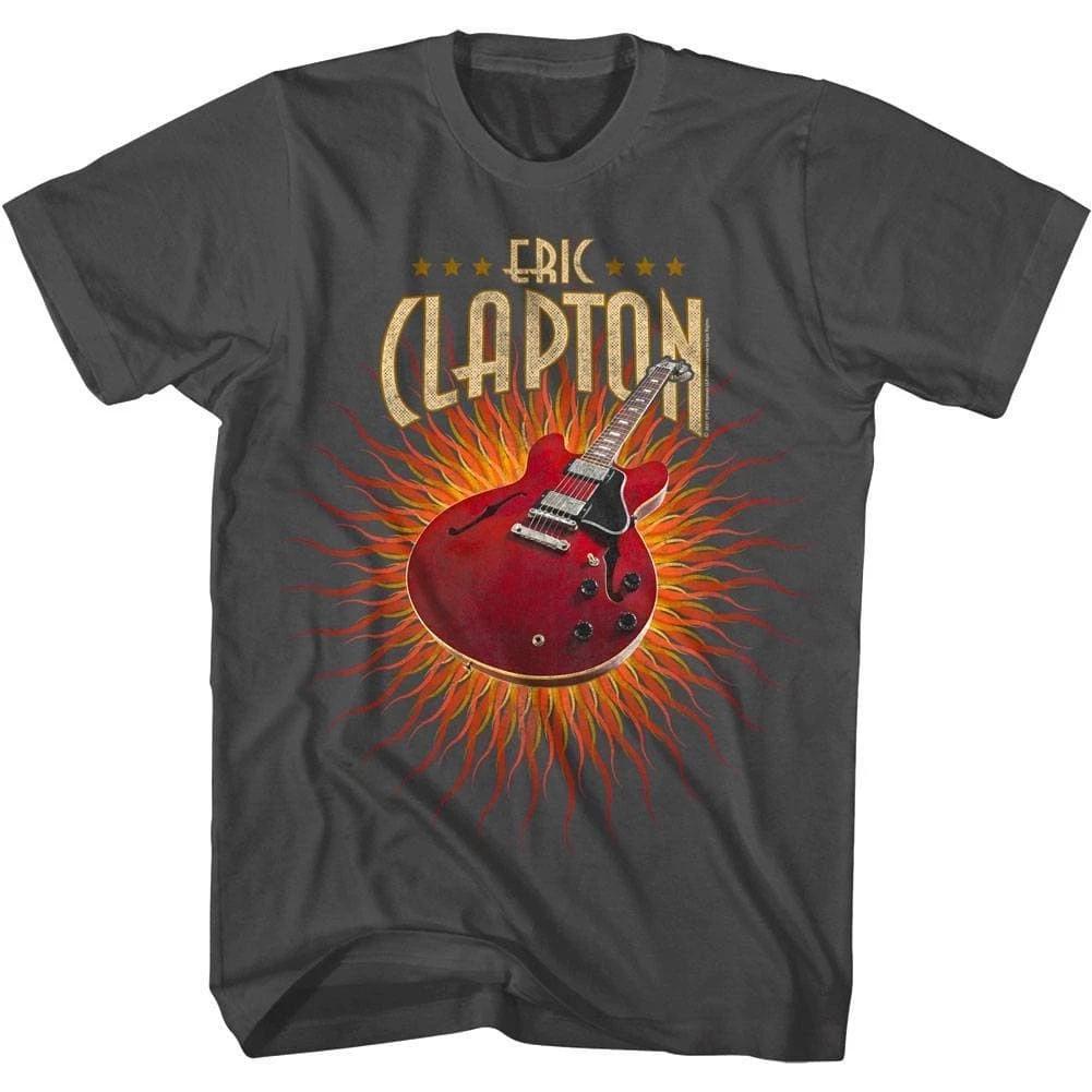 Eric Clapton Gibson Guitar Flames Men s T Shirt S