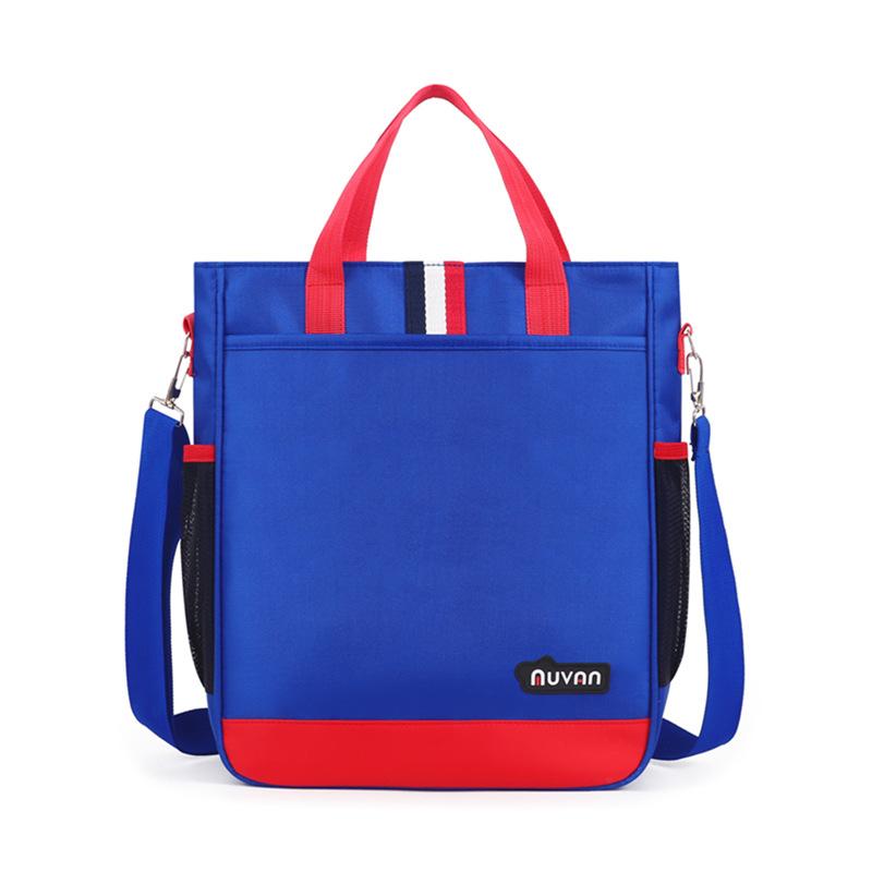 

British style student tote bag children s primary school students tutoring bag lightweight student printing calligraphy class tutoring bag небесно-голубой