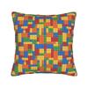 Candy Multicolor Building Blocks Pattern Pillow Cover Comfy Cushion Cover Funny Pillow Case For Living Room Chair