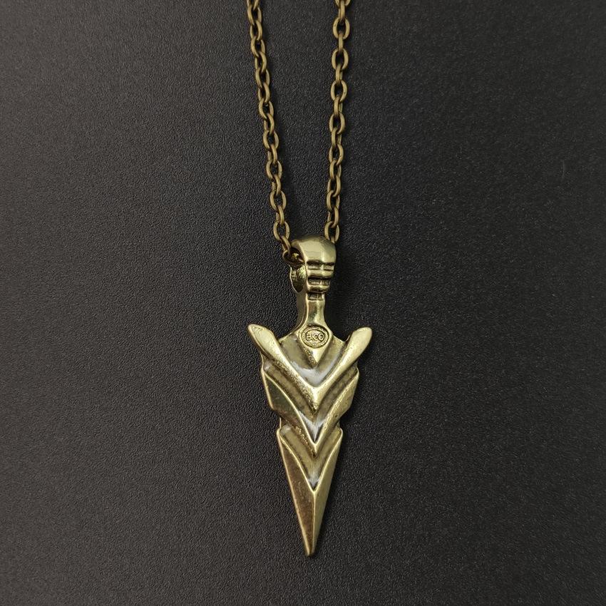 Luminous Arrow Pendant Necklace - Retro Fluorescent Design for Men and Women