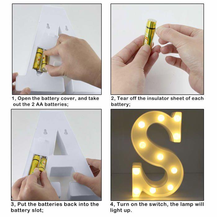 Lettre lumineuse - honphier - hp0205s-fba - led intégrée - plastique abs - intérieur