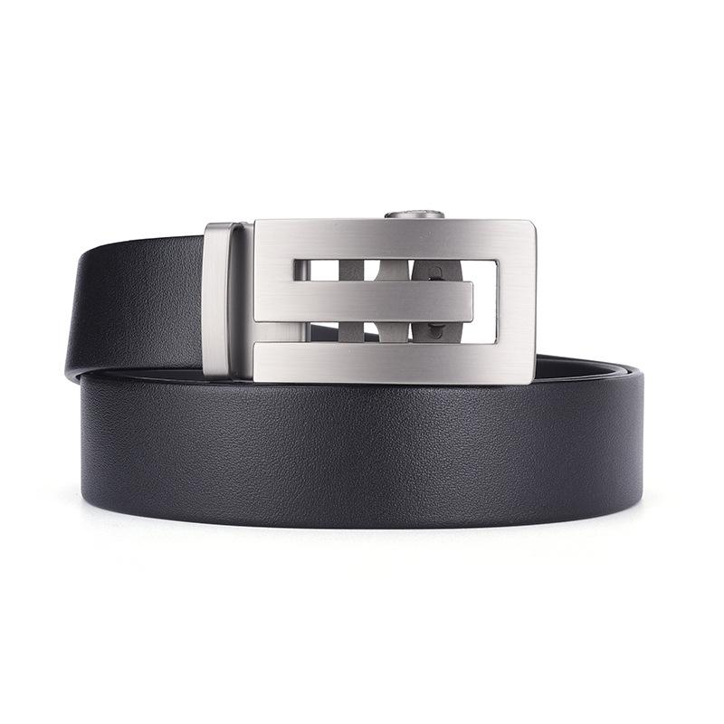 High-End First-Layer Cowhide Belt Men'S Belt Automatic Buckle Pure Cowhide Simple Casual Business Men'S Belt
