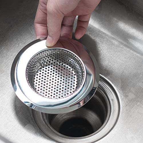 Shallow Stainless Steel Sink Waste Tray for Sinks, Perforated, No Net Required, Drain Size: 75-100mm