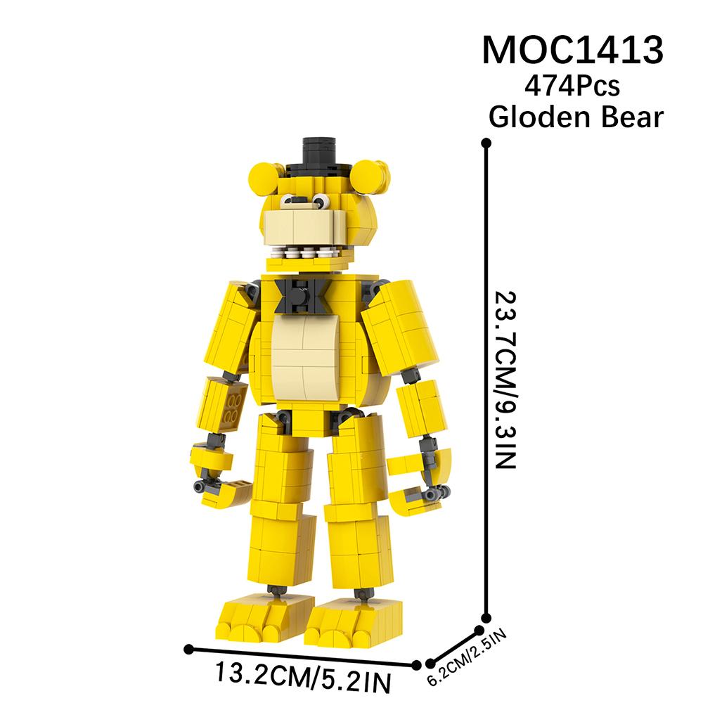 MOC WM2612 Medvěd Stage Bricks Hororová Herní Figurka Kompatibilní WM6170 Stavebnice Hračky Pro Děti Přátele Narozeninový Dárek Zvíře