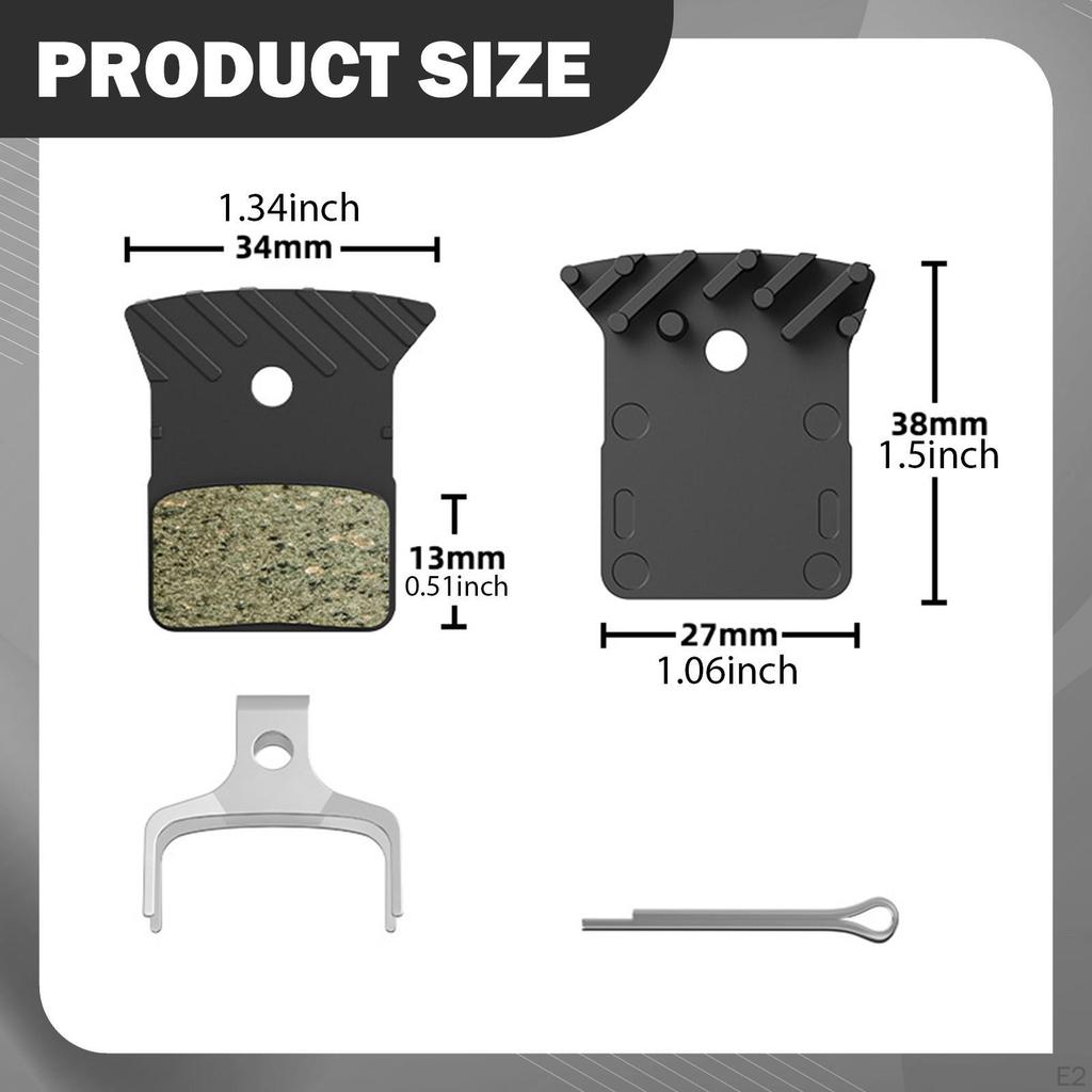 Bike Brake Pads for Mountain Road Bicycle Stainless Steel Shrapnel and Pin