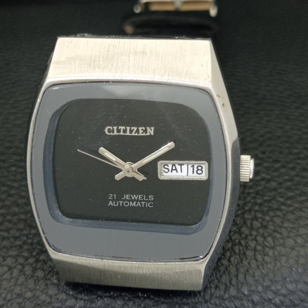 AUTOMATIC VINTAGE CITIZEN 8200 JAPAN MENS BLACK COLOR DIAL WATCH a702132-5 R208-a702132