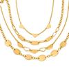 18K Gold Plated Stainless Steel Necklace Minimalist Luxury Chain Sweater Women