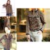 Wonderful New Women Leopard Print Chiffon Long Sleeve Slim Casual Blouse For Elegant Style