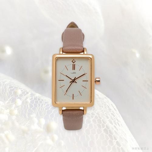 Fieldwork Women's Analog Watch with Leather Strap, Pink/Purple, GY075-3