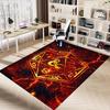 1 Stück Würfel & Drache Rutschfester Boden Teppich Kompatibel für Büro & Wohnzimmer & Schlafzimmer & Esszimmer - Flach - Maschinenweberei-S0313