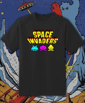 Space Invaders Videogioco Retrò Arcade Maglietta Taglie Adulti e Ragazzi Spedizione Veloce!!