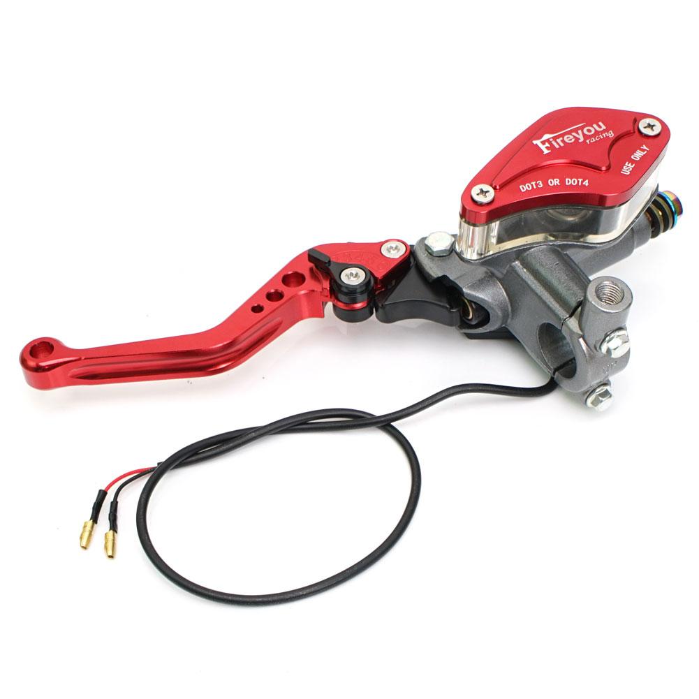 Motorcycle Hydraulic Brake Clutch Lever Pump Front Master Cylinder for Motocross Dirt Pit Bike ATV Quad Moped Buggy Go Kart